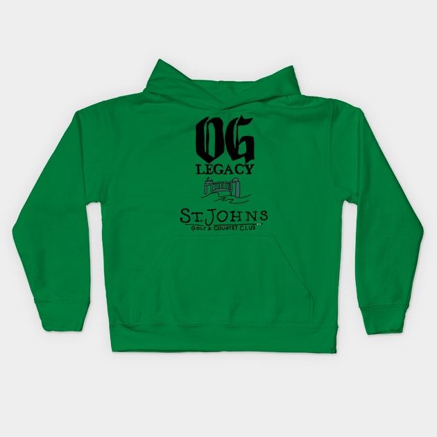 OG Legacy St Johns Golf & Country Club Kids Hoodie by Art By Sophia